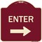 Signmission Parking Lot Enter Right Arrow Heavy-Gauge Aluminum Architectural Sign, 18" x 18", BU-1818-23426 A-DES-BU-1818-23426 - alternate 1